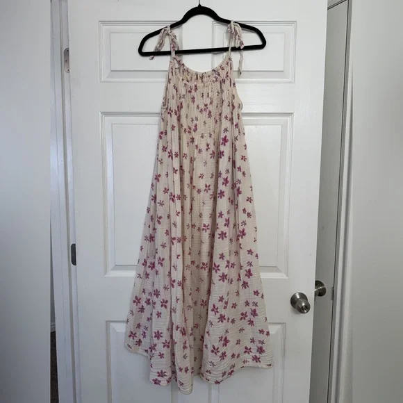 Free People Free People Azure Floral Midi Dress | Size Medium - Picture 1 of 10